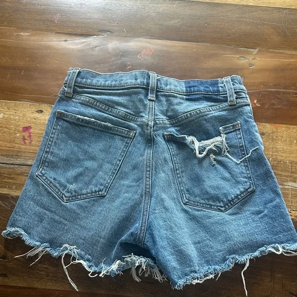 Abercrombie & Fitch Distressed Blue Denim Cutoff Shorts - Picture 6 of 6
